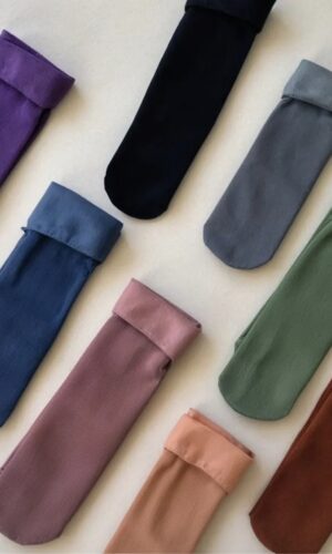 medias termicas mujer friza polar abrigadas suaves varios colores invierno