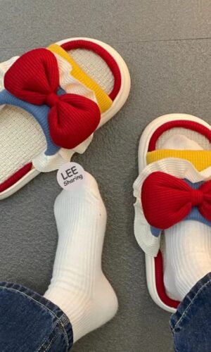 Pantuflas plush mujer cómodas y abrigadas con suela de goma EVA