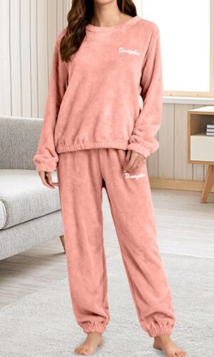 Pijama de plush o polar para mujer en varios colores