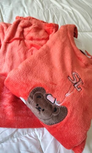 Pijama plush frisa naranja talle XXL Outlet Oliva tienda de ropa de mujer