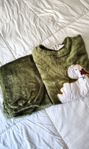 Pijama plush frisa verde outlet outlet oliva tienda