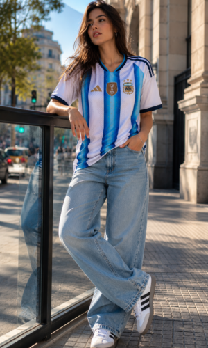 Remera seleccion Argentina con strass OLIVA